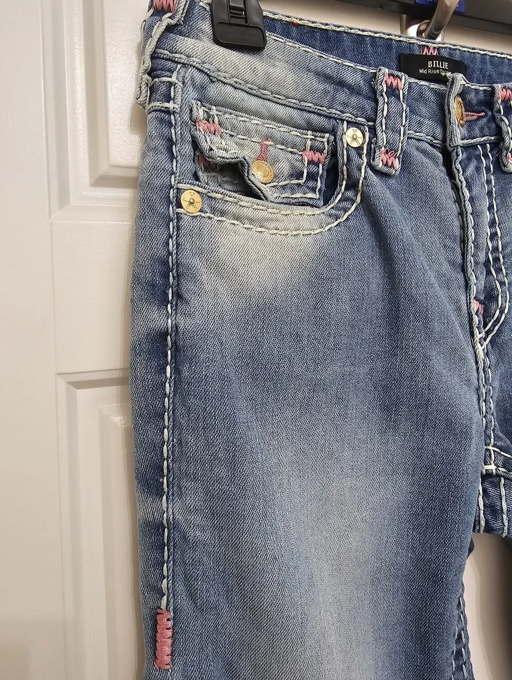 True Religion Billie Straight Classic Women's Blue Denim Jeans Size 27.